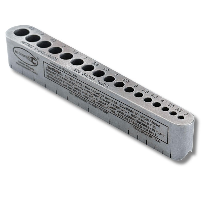 The Original V-DrillGuide®! Big Gator Tools MDG1000NP Metric Drill Guide