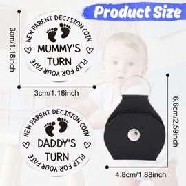 New Parents Decision Coin, Newborn Baby Gifts Stainless Steel Commemorative Baby Decision Coin | Funny Gifts for New Parents Baby Essentials for Newborn Funny Decision Coin