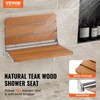 VEVOR Folding Teak Shower Seat, 20.9 x 16'' Unfolded, Wall