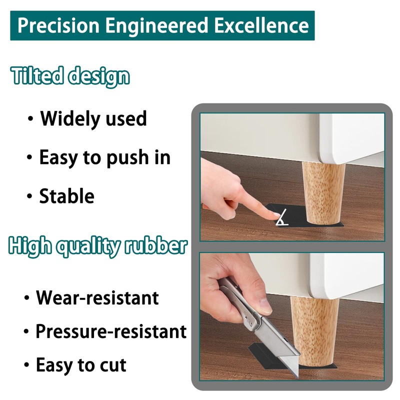 Furniture Levelers, 20Pcs Flexible Multi-Purpose Rubber Shims for Leveling -