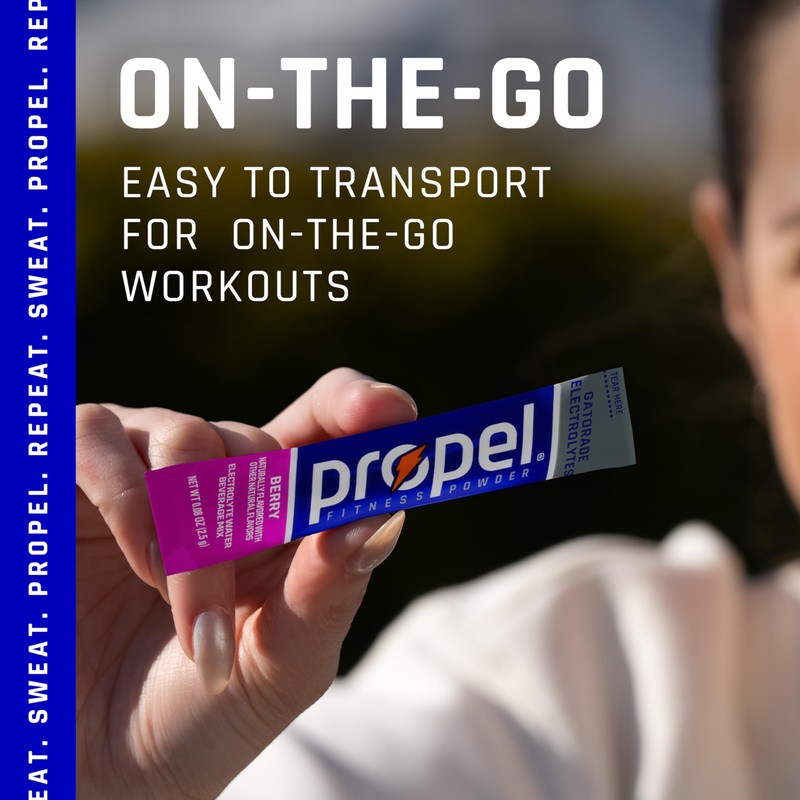 Propel Electrolyte Enhanced Water Drink Mix Powder Packets, Berry, Zero