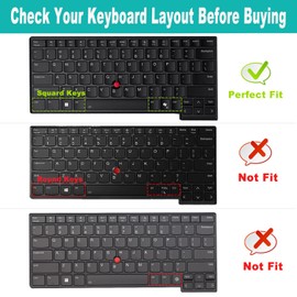i-Tensodo 2 PCS Keyboard Cover for Lenovo Thinkpad L14 Gen 5/ Thinkpad P14s Gen 5/ Thinkpad T14 Gen 5/ Thinkpad T14s Gen 6 Keyboard Protector Cover-OPink+Clear