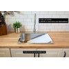 Large Poly Cutting Board, 18x12 Inch Black, 3/4" Thick, BPA