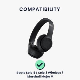 kwmobile Beats Solo 4 / Solo 3 Wireless/Marshall Major V Case - Headset Shockproof Neoprene 9.3 x 7.1 inches Black