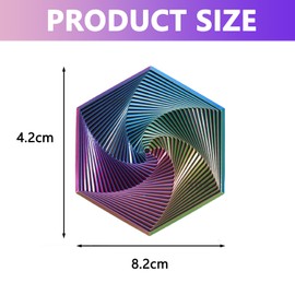 2 Pcs Hexagon Fidget Toy，Fractal Fidget Hexagon 3d Printed Fidget Toy For Anti-Anxiety And Stress Relief
