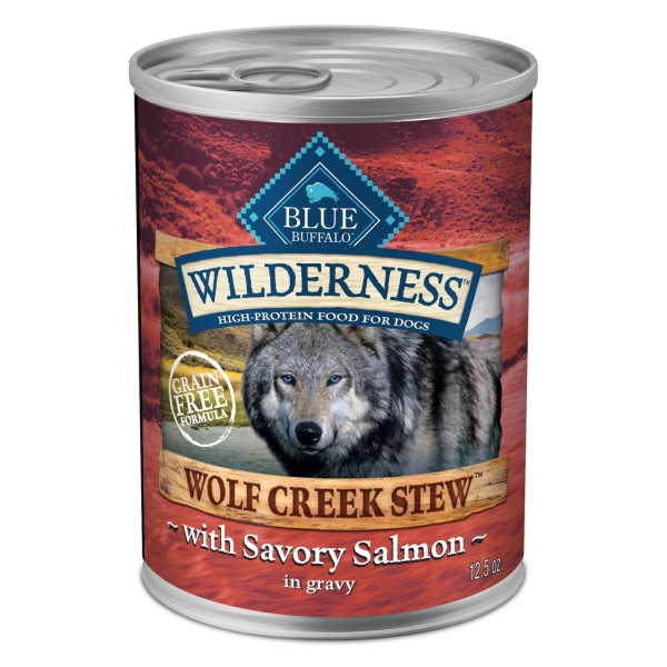 Blue Buffalo Wilderness Wolf Creek Salmon Stew Wet Dog Food