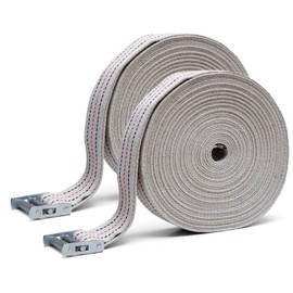 ecogreentextiles (15 Feet) 2 inch Heavy Duty Cotton Webbing Strap with Adjustable Metal Buckle – Versatile Solution for Unmatched Support, Moving Furniture, and DIY Projects