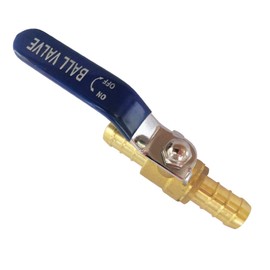 5/8" Barb PEX Valve, 16mm OD Brass Ball Valve, 90 Degree Turn, Full Port, 2pcs
