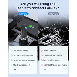 STUNLUX Carplay & Android Auto Wireless Adapter - 2in1 Car Connect Pro, Mini Wireless Carplay Adapter, Fast & Stable, Plug and Play Compatible with Cars 2017-2024 & iOS 10+