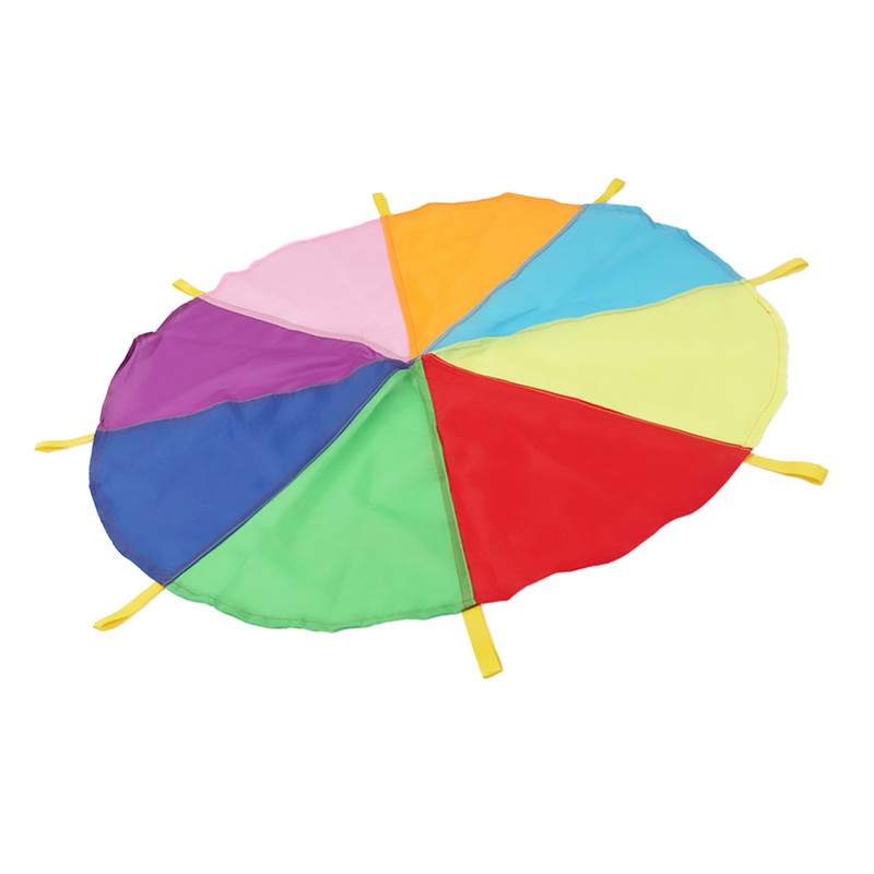 Kids Rainbow Parachute Physical Exercise Sensory Training Kindergarten Outdoor Group