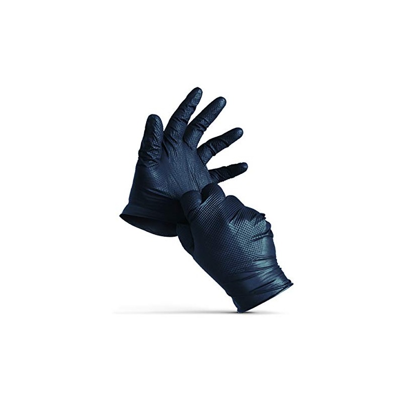 Titan EPPG-25GM, Guantes de nitrilo desechables, caja con 100 pzas