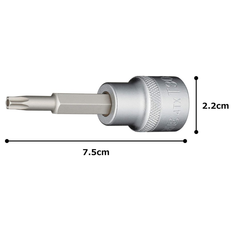 TONE Torx Socket (Anti-fiddling Type) 4TX-T30H Drive Angle 0.5 inches