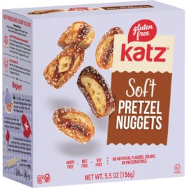 Katz Gluten Free Salted Soft Pretzel Nuggets. Gluten Free Snacks For Adults and Kids. Soy Free, Nut Free, Dairy Free, Kosher. 5.5 oz (Pack of 6)