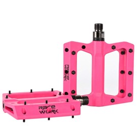 Catazer Mountain Bike Pedals MTB Pedals BMX Pedals Nylon Fiber Non-Slip Bicycle Pedals Clycling Pedals (Pink)