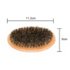 Kit 5p Cuidado De Barba Cepillo Bambú Tijera Navaja Brocha