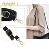 Adjustable Leather Shoulder Strap Replacement - 85-150cm Length with Gold
