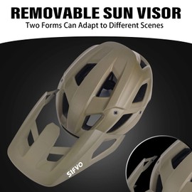 Mountain Bike Helmet with Detachable Visor, SIFVO Bike Helmet for Men and Women MTB Helmet, Adjustable Adult Bike Helmet, 57-59cm