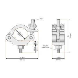 Global Truss Half Coupler 60/50/750kg - Half Coupler
