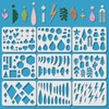 ORIGACH 9 Pcs Reusable Earrings Making Template Leather Earring Templates,