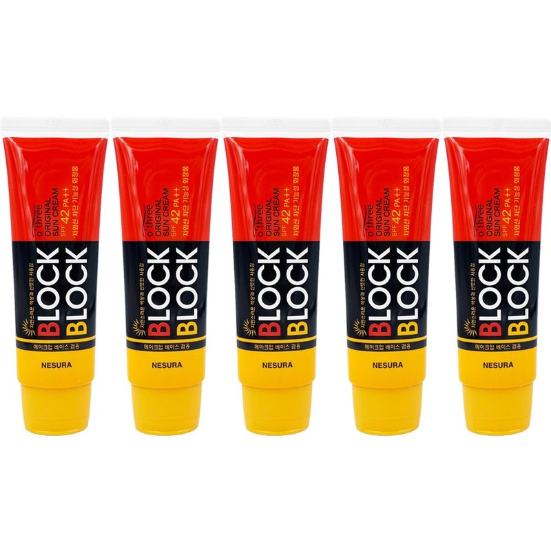 Nesura Autri Block&Block Original Sun Cream 80g x5 / 네슈라