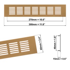 300 x 60 mm Aluminium Gold Ventilation Grille Web Plate Ventilation Aluminium Grille Furniture Grille Furniture Ventilation
