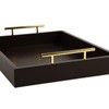 JJSQYLAN Wooden Serving Tray with Handles Rectangle Breakfast Tray for