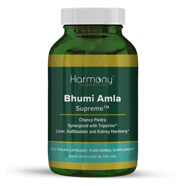 Bhumi Amla Supreme - Chanca Piedra – Harmony Nutraceutical Highest Potency, Maximum Bioactivity, Pure Herbal Supplement for Liver, Gallbladder & Kidney