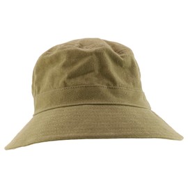 Trendy Apparel Shop XXL - XXXL Oversize Pigment Dyed Cotton Bucket Hat - Khaki - 2XL-3XL