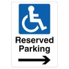 V Safety Reserved Parking - Mandatory Disabled - Arrow Right
