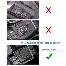 ANFOKAS for Mazda 3 CX30 2020 2021 2022 2023 2024 for Mazda CX50 2023 2024 Accessories Auto Car Center Console Cover Gear Panel Knob Caps -Blue