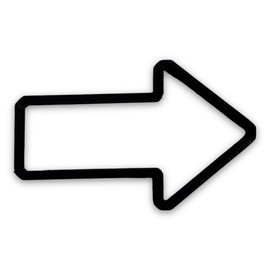 Arrow Cookie Cutter with Easy to Push Design (4 inch)