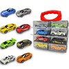 KIDAMI 8 Pack Die Cast Metal Toy Cars, 1:64 Scale