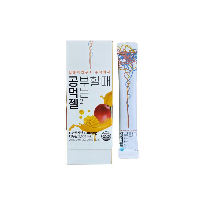 Gongmeokgel 공먹젤 공부할때 먹는 젤2 20g x 10포 1개 /