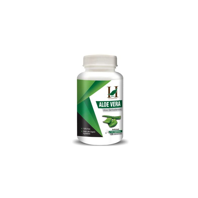 H&C Aloe Vera Capsules - 900mg per Serving, 120 Vegan