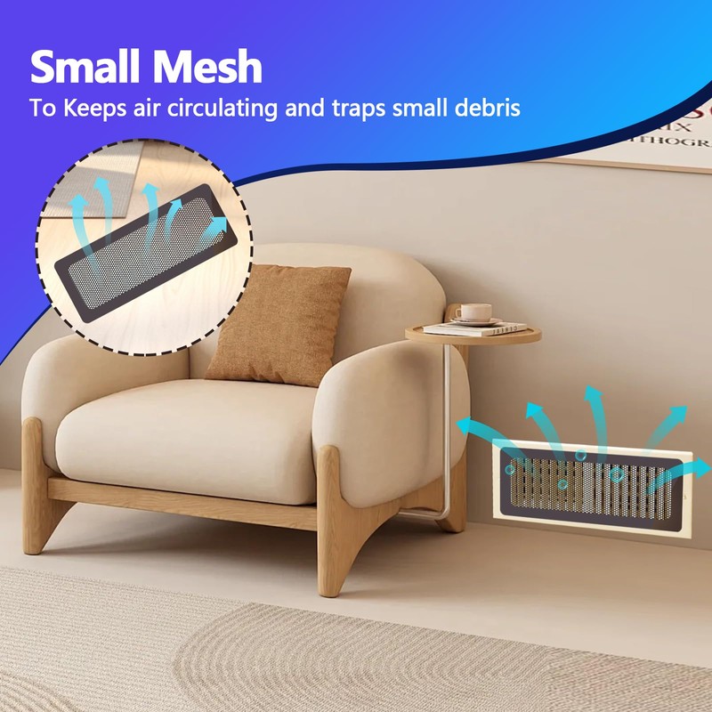 Demiwise 4Pack Magnetic Floor Vent Covers,5.5x12 inch Magnetic Mesh Vent