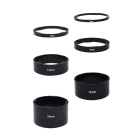 Yuauy 4 Sets Bicycle Headset Stem Washer Spacer 2/3/5/10/15/20mm Fits 1-1/8" (28.8mm) heads steerer tubes for Road Bike MTB Black Red Gold Silver Aluminium Alloy