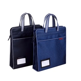 Portable Handbag Oxford Cloth Zipper Bag A4 File Bag Documents Bag Storage Bag Pouch Hand Carry Bag Lunch Bag with Multiple Pockets Waterproof for Books Folders Bills