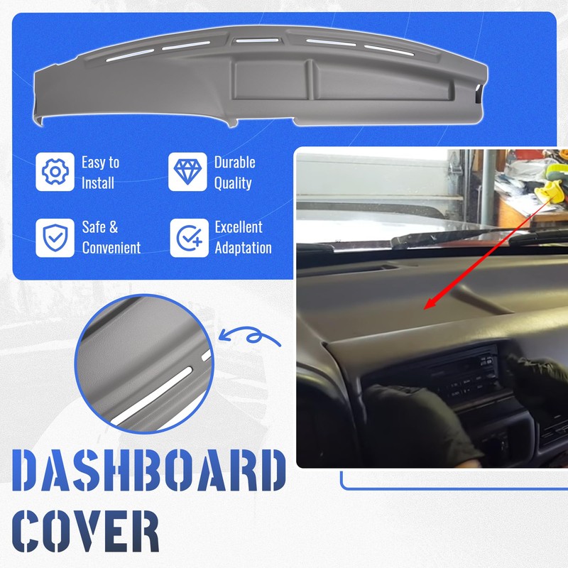 HECASA Dashboard Cover Compatible with 1992-1997 Ford Bronco F-150 F-250