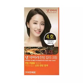 댕기머리 한방칼라크림 4호 자연갈색 Poodle Hair One-Touch Colored Cream #4 Natural Brown [Number 4 Natural Brown]
