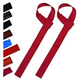 Correas de levantamiento de pesas de 63,5 cm (par) – Dominate Deadlifts con muñequeras de algodón resistente, soporte de agarre máximo para entrenamiento de fuerza y levantamiento de
