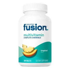 Bariatric Fusion® Multivitamin Complete Chewable Sabor Tropical 120 Tabletas Masticables I Suplemento Nutricional Con Vitaminas y Minerales Esenciales Post Cirugía Bariátrica, Manga Gástrica o Bypass