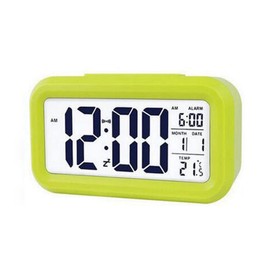 TXY LED Digital Alarm Clock Backlight Snooze Mute Calendar Desktop Electronic Bcaklight Table Clocks Desktop Clock (Clock-Green)