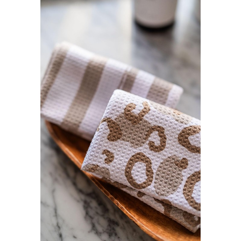 Desert Aqua || 2 Pack || Waffle Weave Microfiber ||