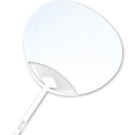 Artec 18154 Poly Flat Pattern Fan, White Stick, Set of 5, Sports Events, Recitals, Events, Sports Festivals, Academic Performances, Team Color, Cheering Fan, Fan Fan, Heat Stroke, Tradition