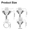Stainless Steel Funnel 3 Pcs, Food Grade Funnels for Kitchen