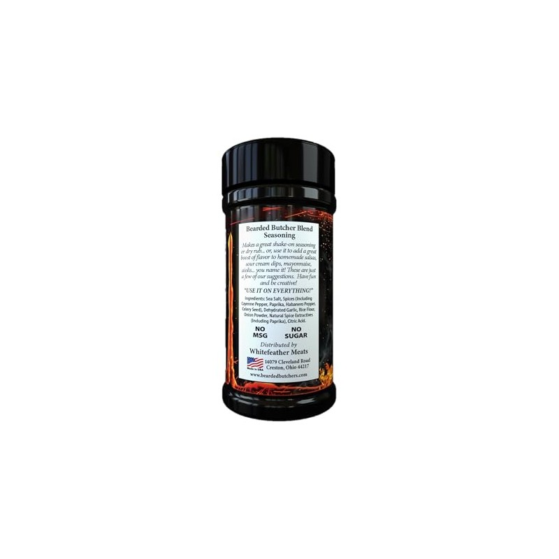 Bearded Butchers Hot Blend Seasoning, 6 oz Shaker - Habanero