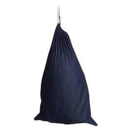 M&S Gifts Premium Heavy-Duty Denim Laundry Bag - Clothes Hamper w/Drawstring - Home & College Essentials Navy (24"x36")