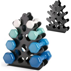 Venbytech for Dumbbell Rack 4-Tier Weight Stand Home Gym Storage Tree Holder No Dumbbells Only