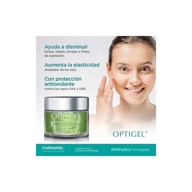 Gel Contorno De Ojos Farmapiel Optigel con Té Verde y