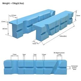MYTEC 6" Vise Soft Jaws, Multi-groove and Textured Inserts, Magnetic Multi-Purpose Vise Jaw Pads for Woodworking, Golf, Jewelry Making, Plumbing